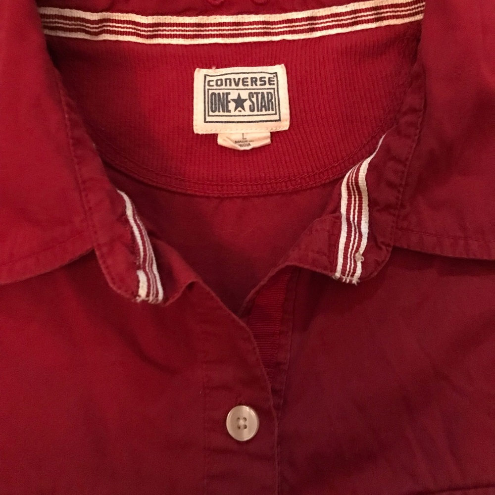 Converse Red Button-Up